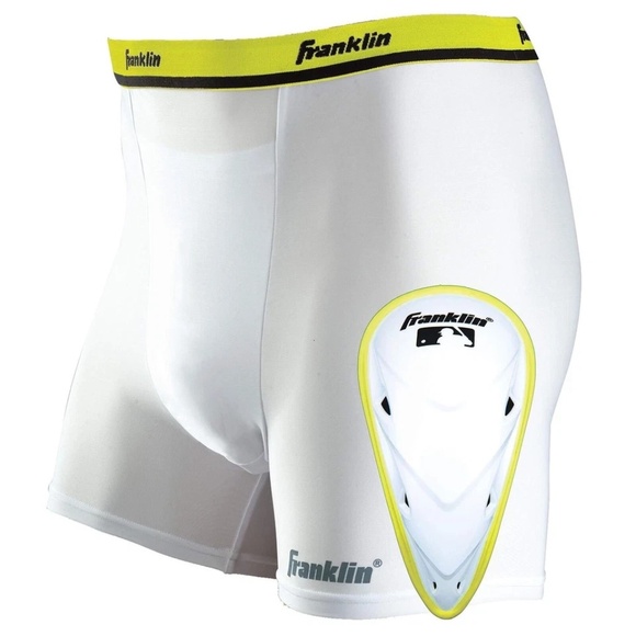 Franklin FLexpro Compression Short & Cup, White, boys Youth XS 19”-21” brand new - Picture 1 of 9